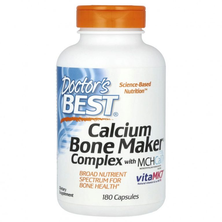 Doctor’s Best, Calcium Bone Maker, комплекс с MCHCal и VitaMK7, 180 капсул