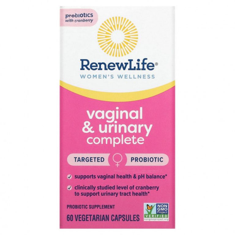 Renew Life, Women’s Wellness, Vaginal & Urinary Complete, 60 Vegetarian Capsules