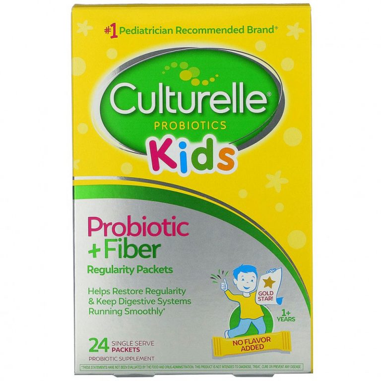 Culturelle, Kids, пробиотик + клетчатка, для нормальной работы кишечника, для детей от 1 года, 24 порционных пакетика