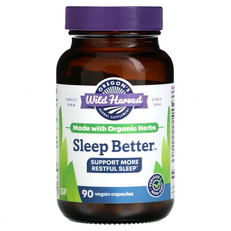 Oregon’s Wild Harvest, Sleep Better, 90 Non-GMO Vegetarian Capsules