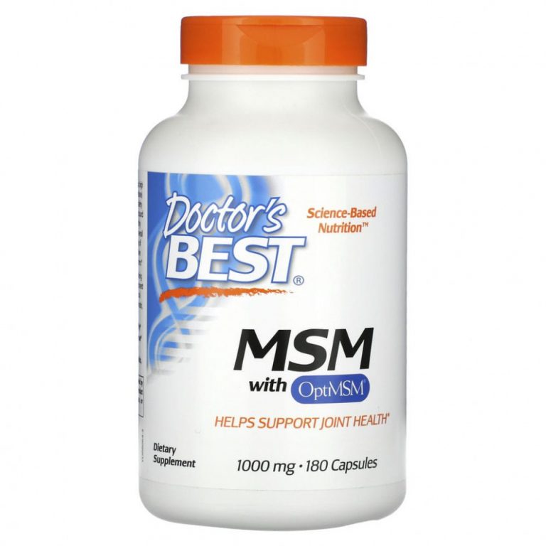 Doctor’s Best, МСМ с OptiMSM, 1000 мг, 180 капсул