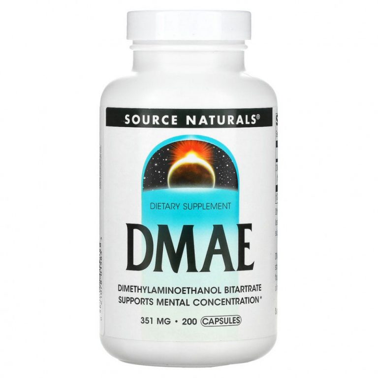 Source Naturals, ДМАЭ, 351 мг, 200 капсул