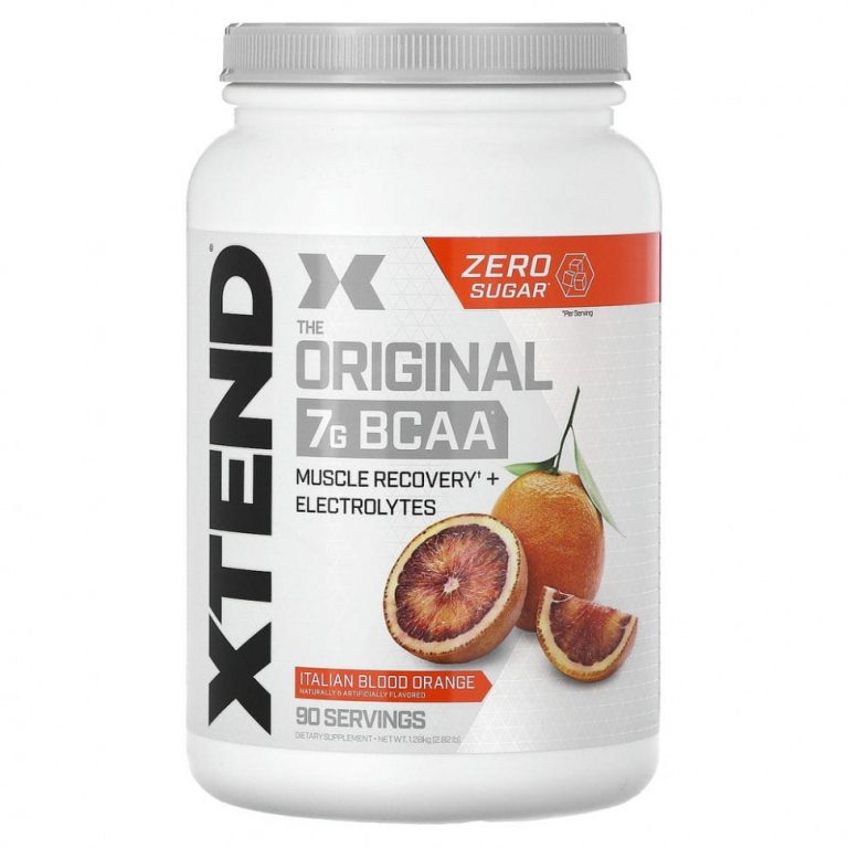 Xtend, The Original, 7 г аминокислот с разветвленными цепями, со вкусом итальянского красного апельсина, 1,31 кг (2,88 фунта)