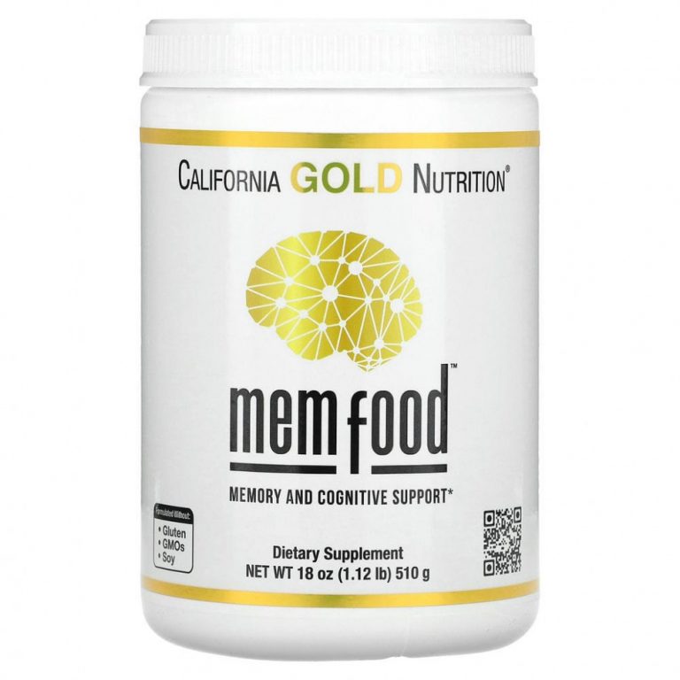 California Gold Nutrition, MEM Food, поддержка памяти и когнитивных функций, 510 г (1,12 фунта)