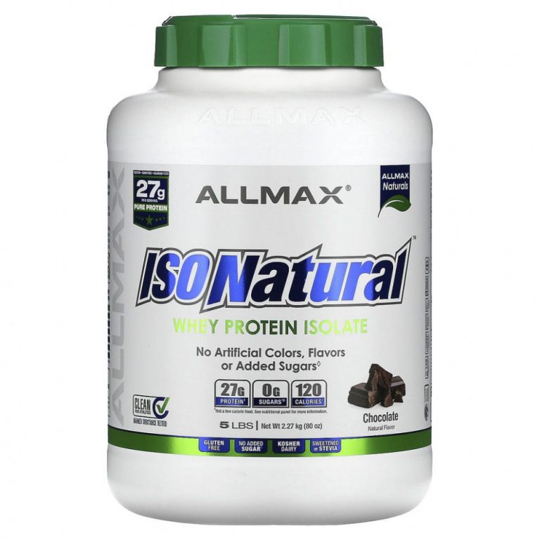 ALLMAX Nutrition, IsoNatural, 100% ультра-чистый изолят сывороточного белка, шоколадный, 5 фунтов