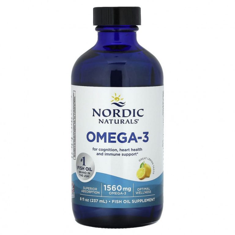 Nordic Naturals, омега-3, лимон, 237 мл (8 жидк. унций)