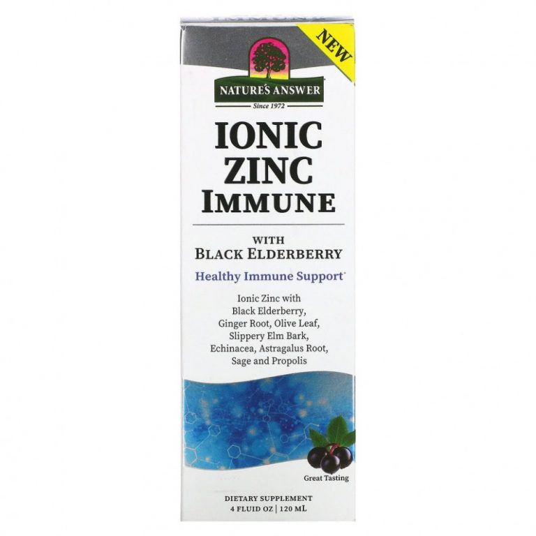 Nature’s Answer, Ionic Zinc Immune с черной бузиной, 120 мл (4 жидк. Унции)