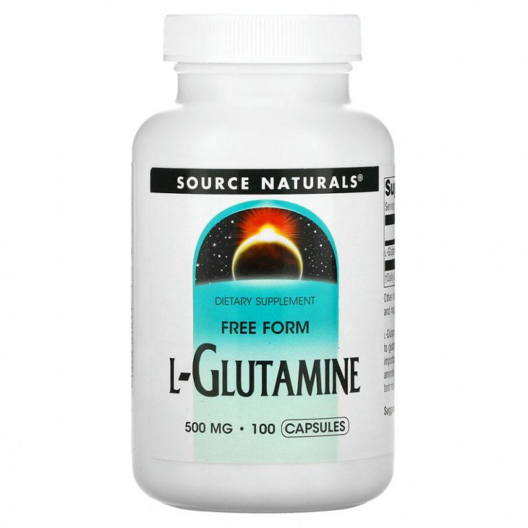 Source Naturals, L-глутамин, 500 мг, 100 капсул