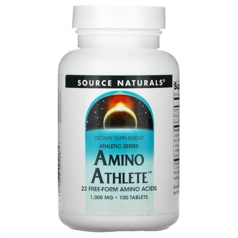 Source Naturals, Athletic Series, Amino Athlete, комплекс аминокислот, 1000 мг, 100 таблеток