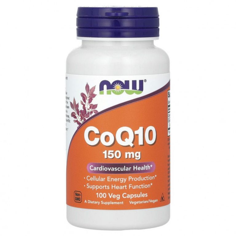 NOW Foods, CoQ10, 150 мг, 100 растительных капсул