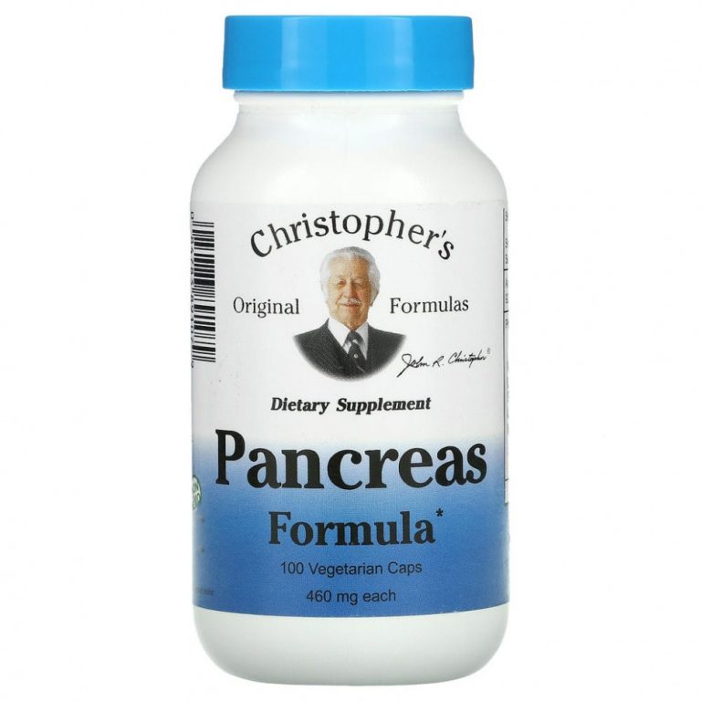 Christopher’s Original Formulas, Pancreas Formula, 460 мг, 100 вегетарианских капсул