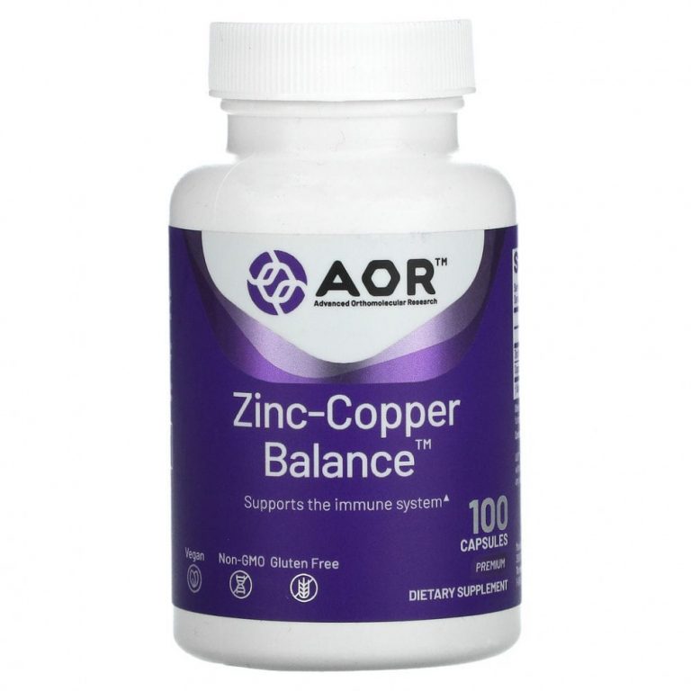 Advanced Orthomolecular Research AOR, Zinc-Copper Balance, 100 вегетарианских капсул