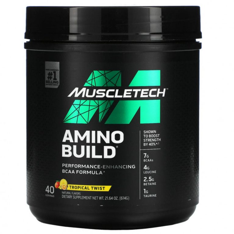 Muscletech, Amino Build, со вкусом тропических фруктов, 614 г (21,64 унции)