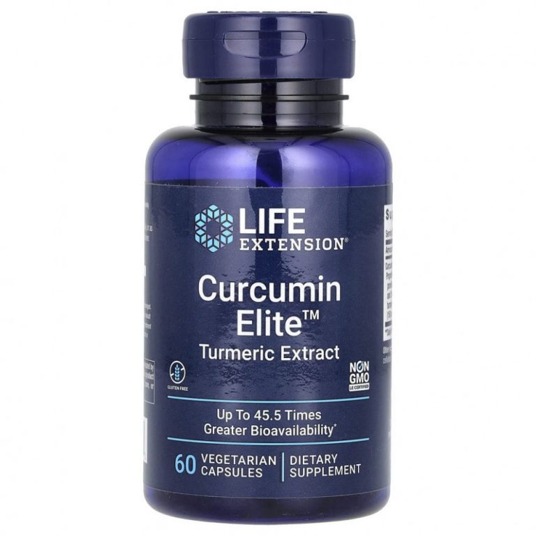 Life Extension, Curcumin Elite, экстракт куркумы, 60 растительных капсул