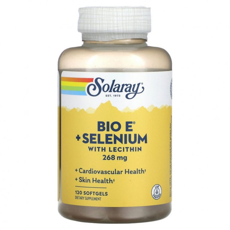 Solaray, Bio ? + Selenium, витамин E с селеном, 200 МЕ, 120 капсул