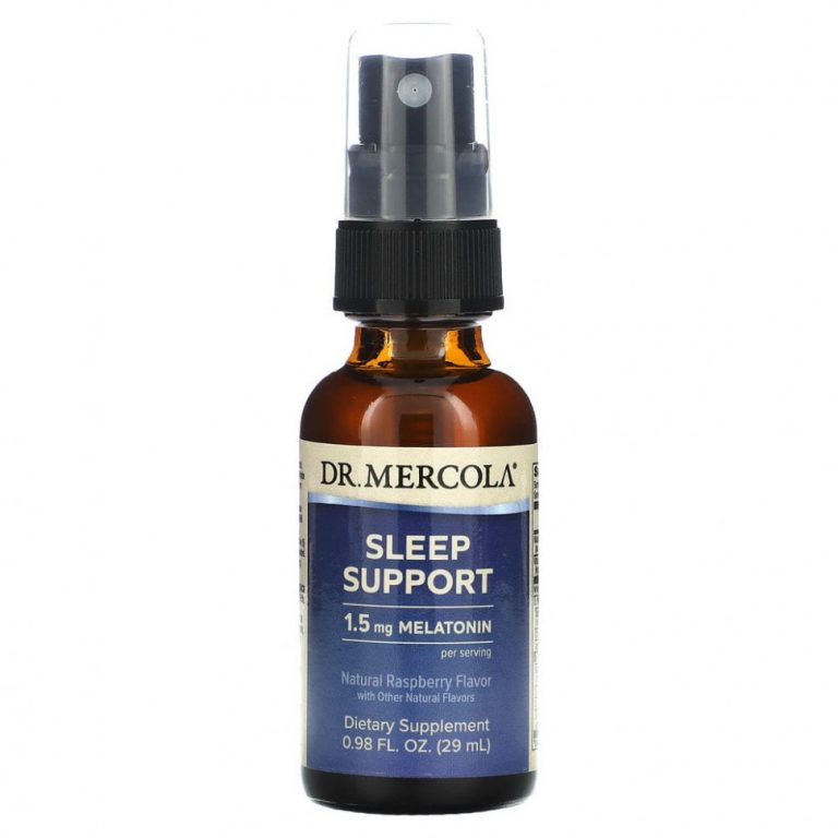 Dr. Mercola, Sleep Support with Melatonin, Raspberry Flavor, 0.85 fl oz (25 ml)