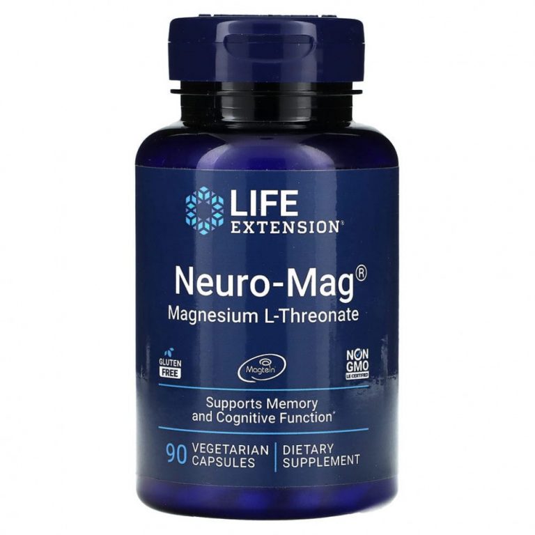 Life Extension, Neuro-Mag, L-треонат магния, 90 вегетарианских капсул