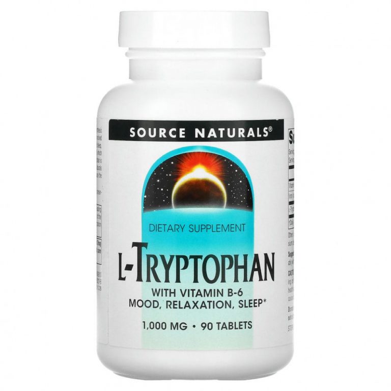 Source Naturals, L-триптофан, 1000 мг, 90 таблеток