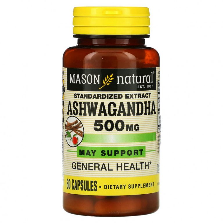 Mason Natural, Ashwagandha, 500 mg, 60 Capsules