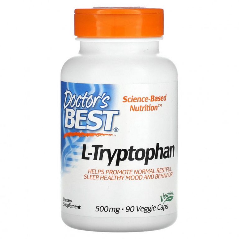 Doctor’s Best, L-триптофан с TryptoPure, 500 мг, 90 растительных капсул