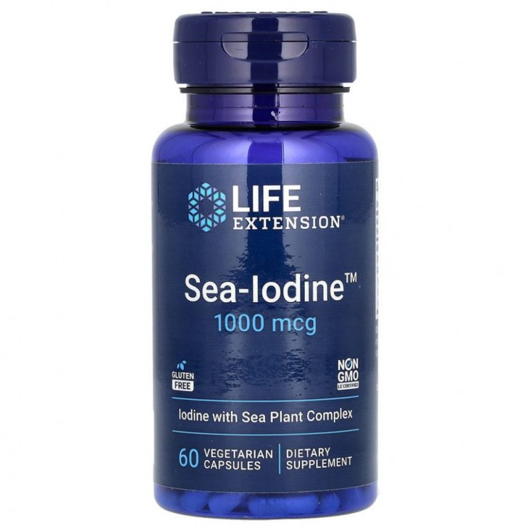 Life Extension, Sea-Iodine, 1000 мкг, 60 вегетарианских капсул