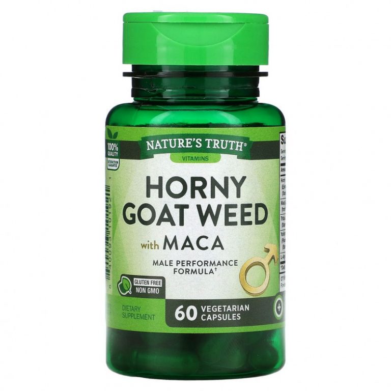 Nature’s Truth, Травка из Horny Goat Weed с макой, 60 вегетарианских капсул