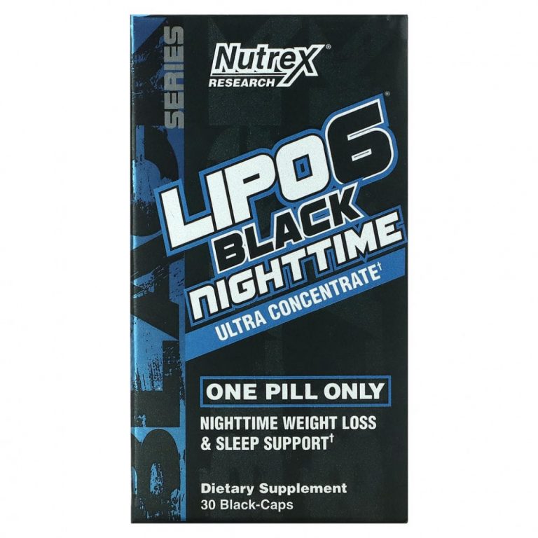 Nutrex Research, LIPO-6 Black Nighttime, ультраконцентрат, 30 черных капсул