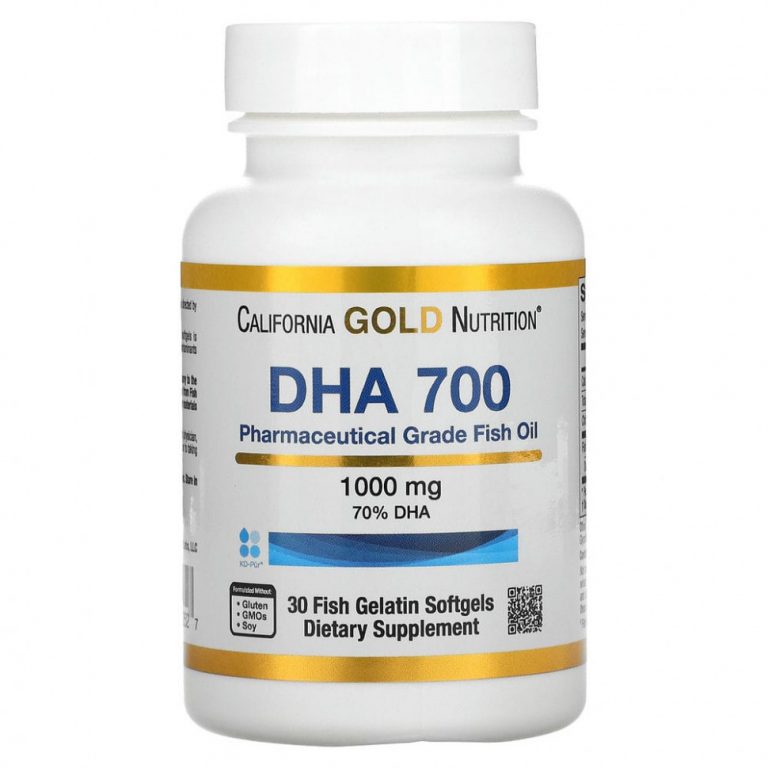 California Gold Nutrition, DHA 700, рыбий жир фармацевтической степени чистоты, 1000 мг, 30 рыбно-желатиновых капсул