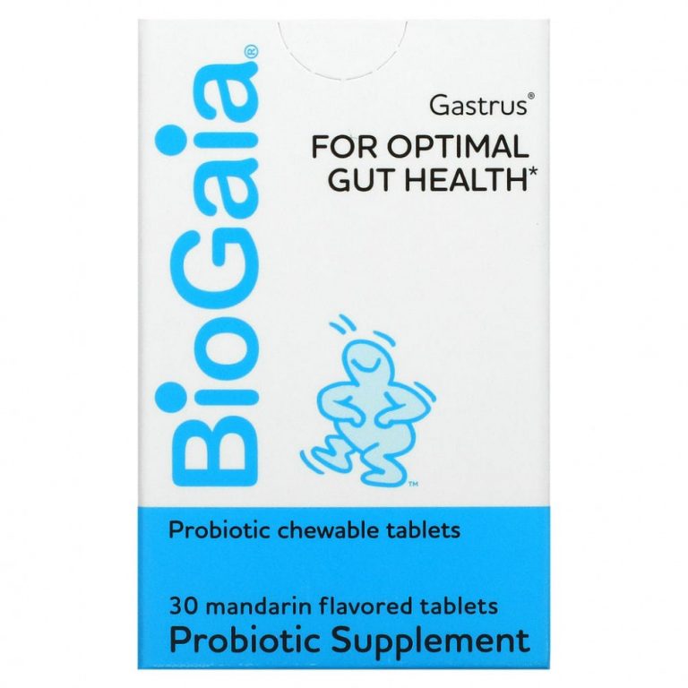 BioGaia, Gastrus For Optimal Gut, мандарин, 30 таблеток