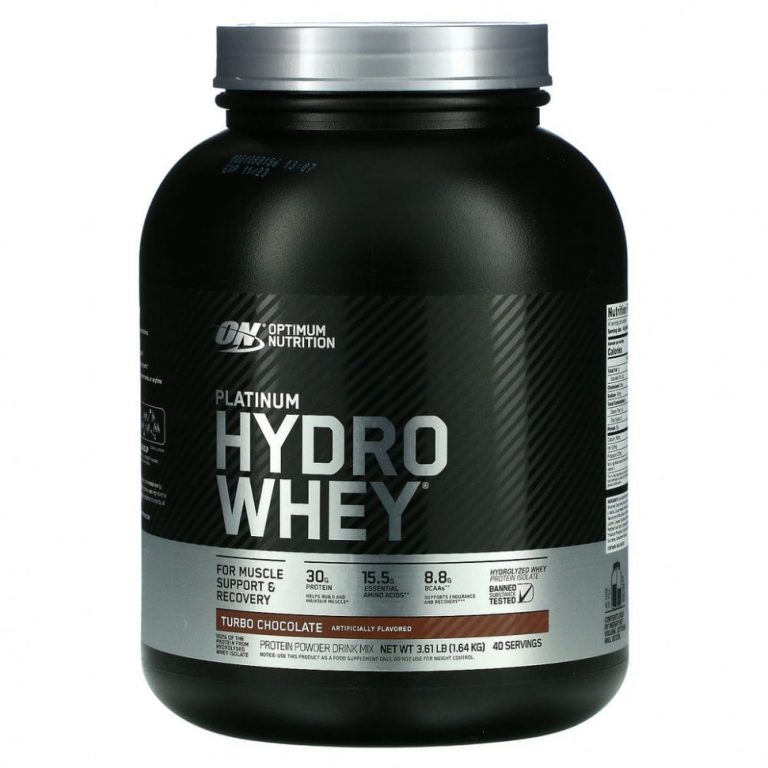 Optimum Nutrition, Platinum Hydro Whey, гидролизованный изолят сывороточного протеина, турбо-шоколад, 1,64 кг (3,61 фунта)