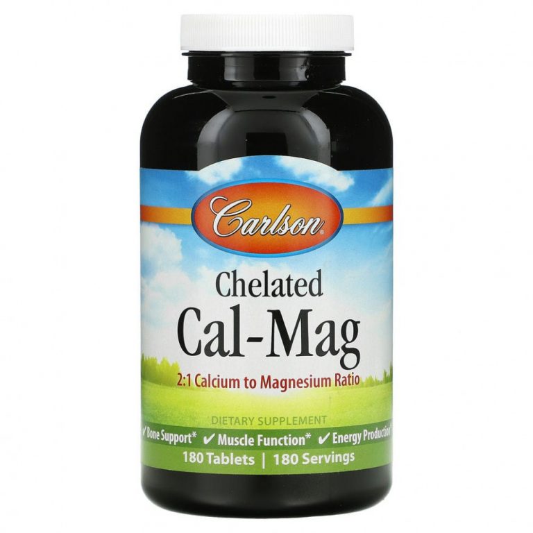 Carlson Labs, Chelated Cal-Mag, 180 таблеток