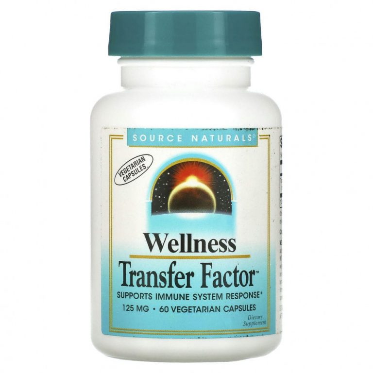 Source Naturals, Wellness Transfer Factor, 125 мг, 60 вегетарианских капсул