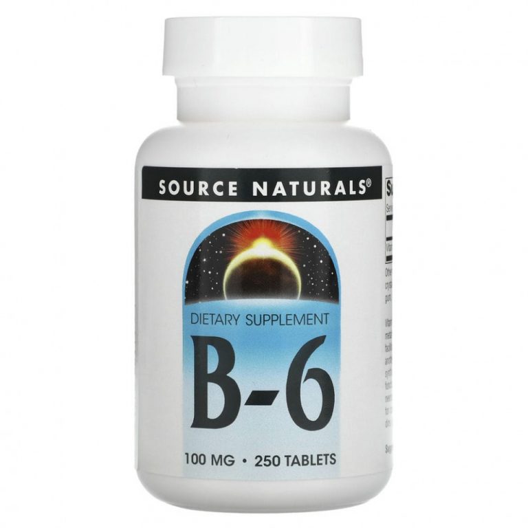 Source Naturals, B-6, 100 мг, 250 таблеток