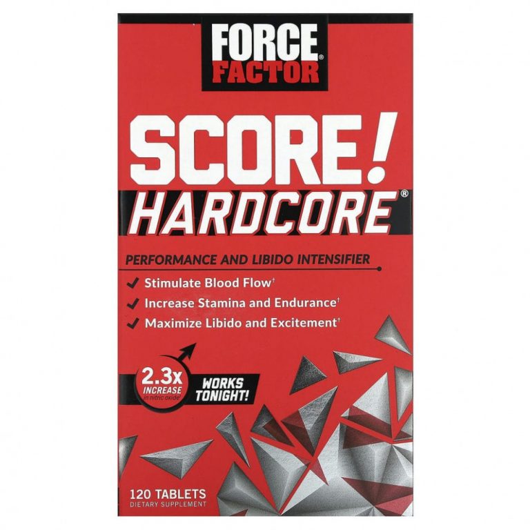 Force Factor, SCORE! Hardcore, средство для повышения производительности и либидо, 120 таблеток