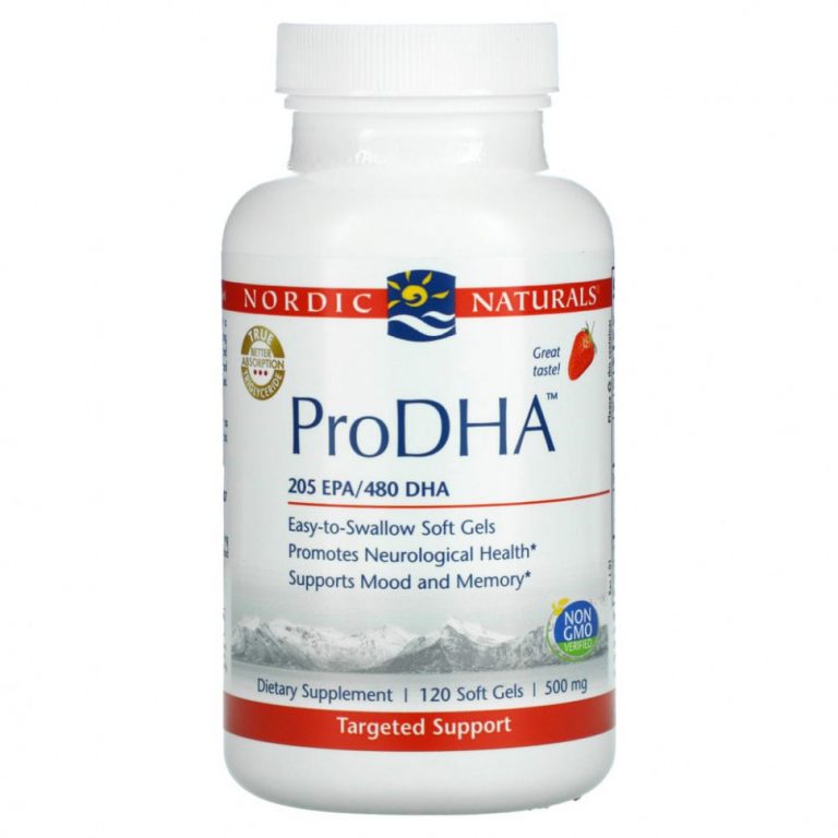 Nordic Naturals, ProDHA, клубничный вкус, 240 мг, 120 мягких таблеток