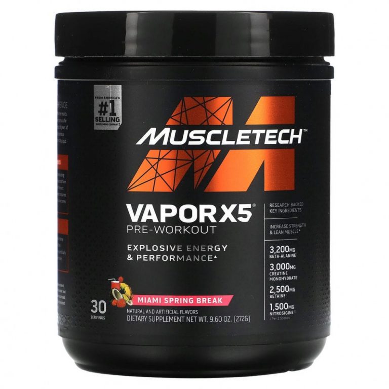 Muscletech, VaporX5, Next Gen, предтренировочный комплекс, со вкусом Miami Spring Break, 272 г (9,60 унции)