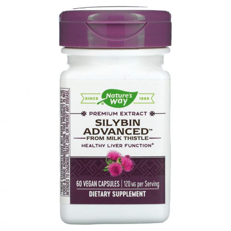 Nature’s Way, Silybin Advanced from Milk Thistle, 120 mg, 60 Vegan Capsules