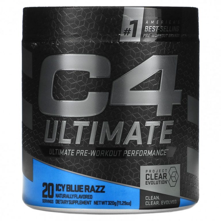 Cellucor, C4 Ultimate Pre-Workout Performance, предтренировочный комплекс, с освежающим вкусом голубой малины, 320 г (11,29 унции)