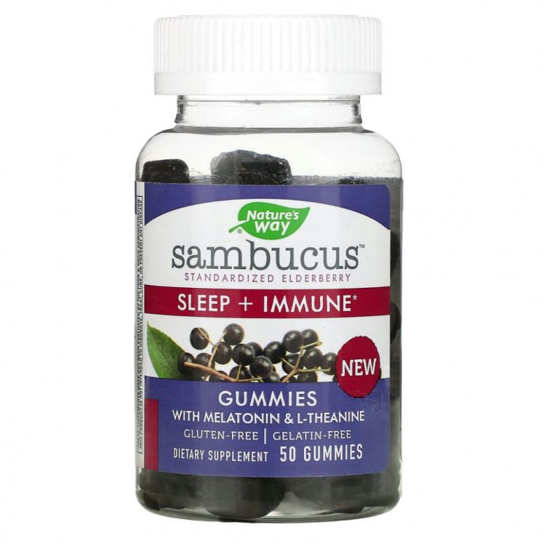 Nature’s Way, Sambucus, Sleep + Immune, 50 Gummies