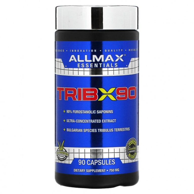 ALLMAX Nutrition, TribX90, ультраконцентрат, якорцы, 90% сапонинов фурастанолового типа, 750 мг, 90 капсул