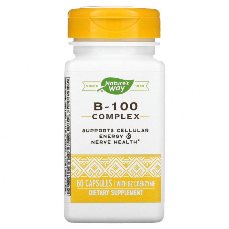 Nature’s Way, B-100 Complex, With B2 Coenzyme, 60 Capsules