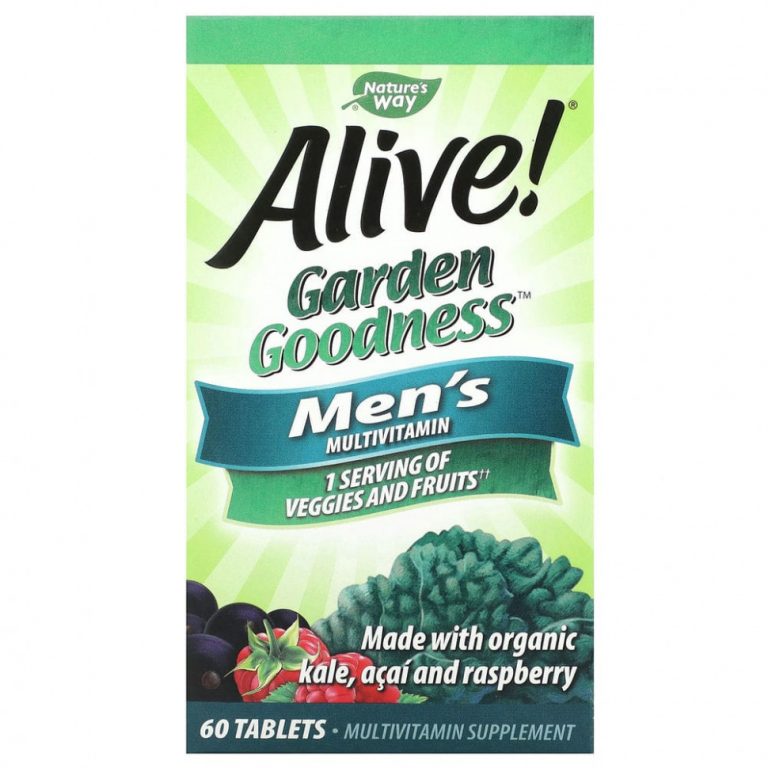 Nature’s Way, Alive! Garden Goodness, мультивитамины для мужчин, 60 таблеток