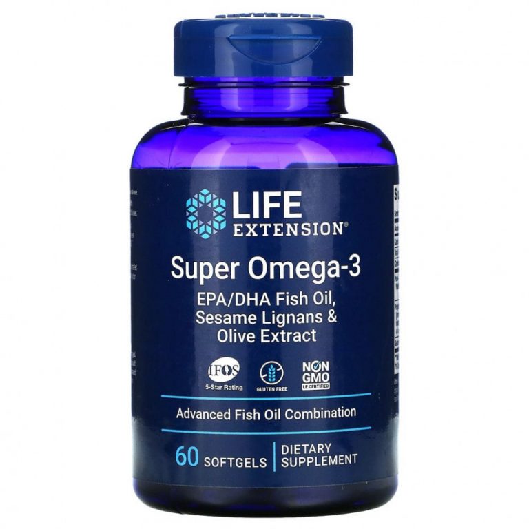 Life Extension, Super Omega-3, 60 мягких таблеток