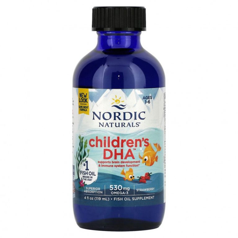 Nordic Naturals, ДГК для детей от 1 до 6 лет, со вкусом клубники, 530 мг, 119 мл (4 жидк. унции)