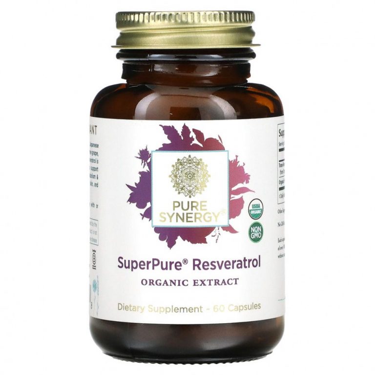 Pure Synergy, Super Pure, ресвератрол, 60 капсул