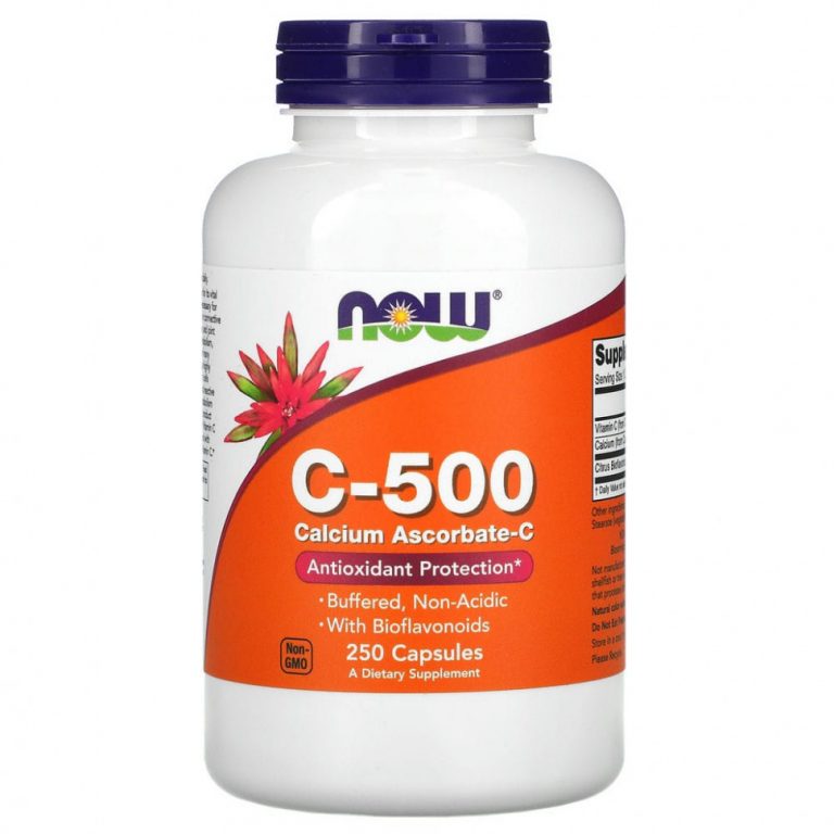 NOW Foods, C-500, аскорбат кальция-C, 250 капсул