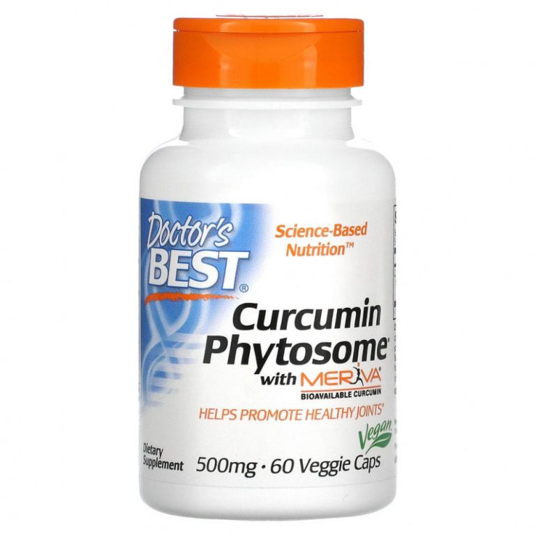 Doctor’s Best, Phytosome, куркумин с Meriva, 500 мг, 60 вегетарианских капсул