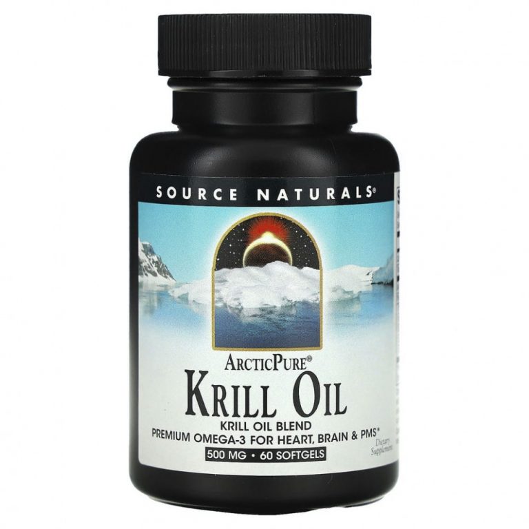 Source Naturals, ArcticPure, крилевый жир, 500 мг, 60 желатиновых капсул