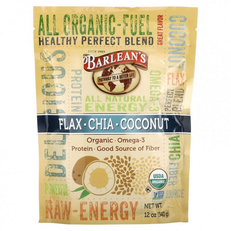 Barlean’s, Raw Energy Flax-Chia-Coconut blend, 12oz pouch