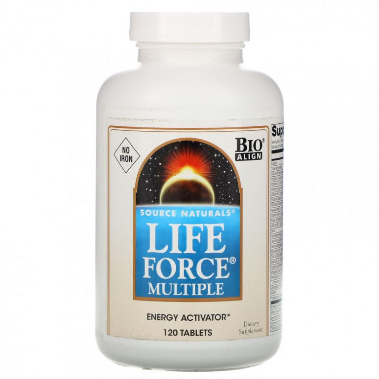 Source Naturals, Мультивитамины Life Force, без железа, 120 таблеток